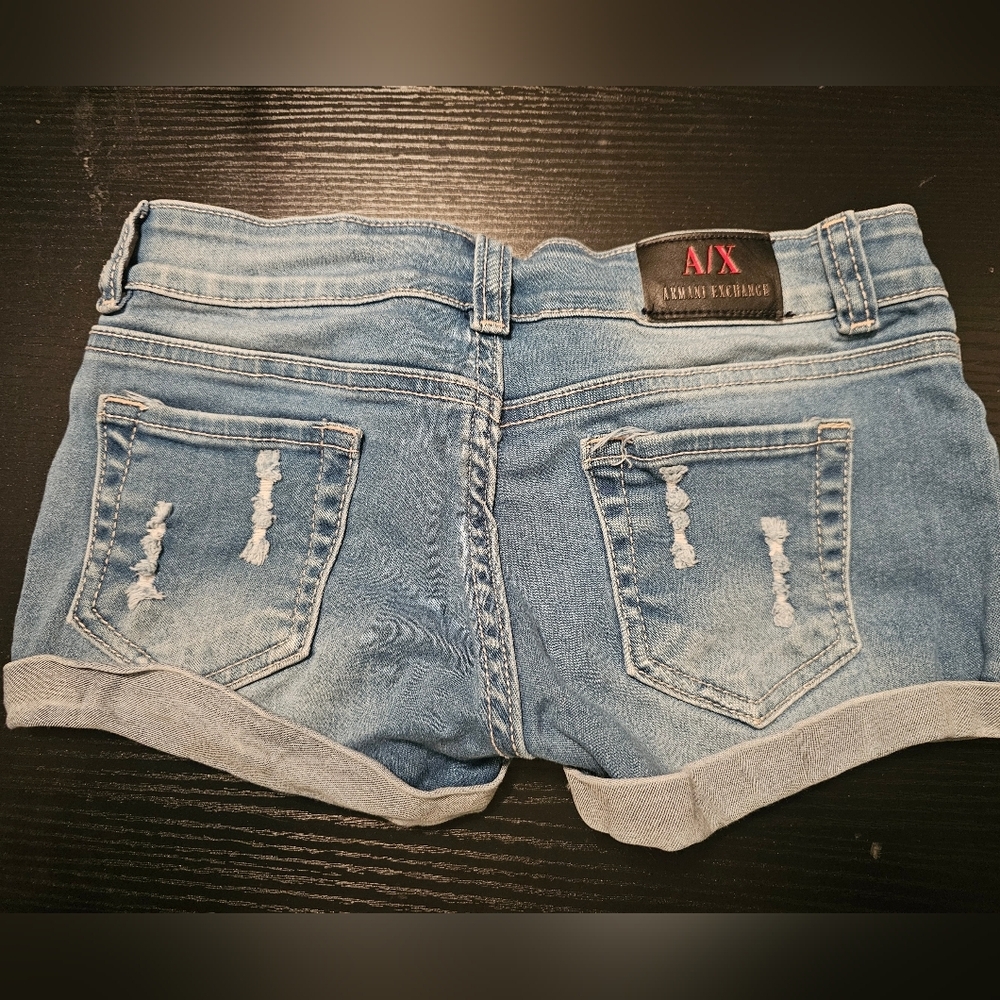 A/X‎ Armani Exchange Women's Blue Denim Shorts Size 29